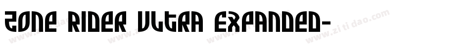 Zone Rider Ultra Expanded字体转换